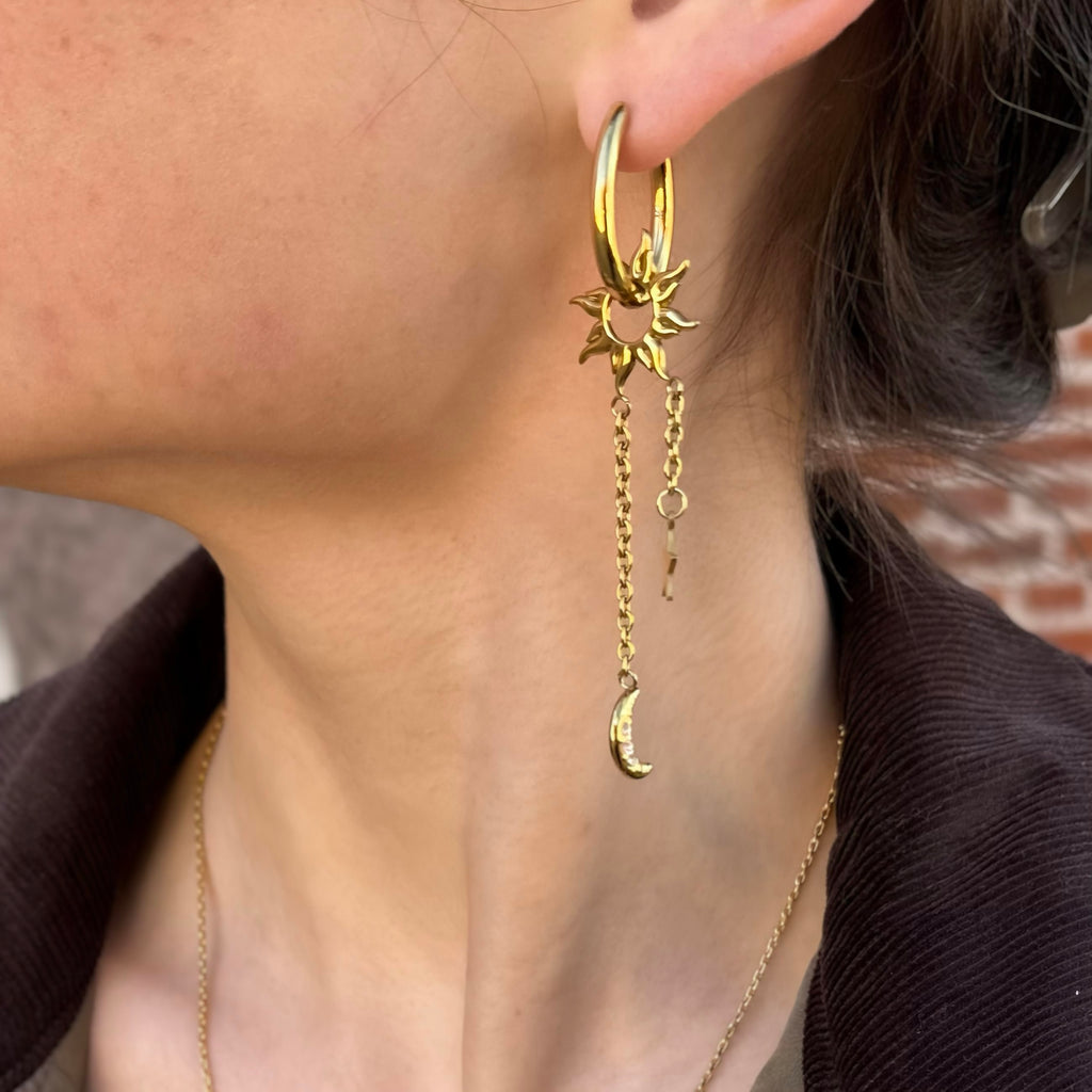 Celesté Hoops Guldbelagt