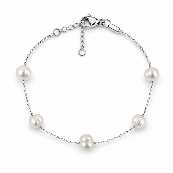 Élodie Pearl Armbånd Sølvfarvet