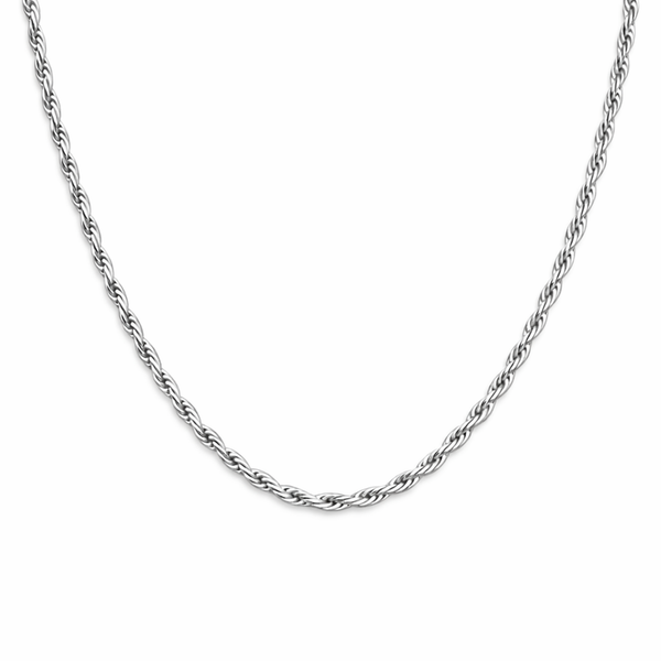 Classic Rope 3mm Halskæde Sølvfarvet