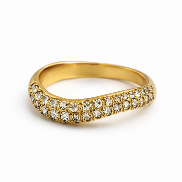 Esmé Crystal Ring Guldbelagt