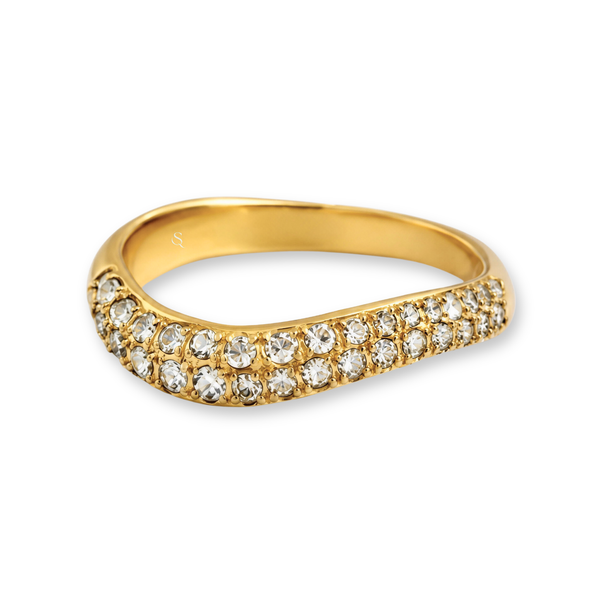 Esmé Crystal Ring Guldbelagt
