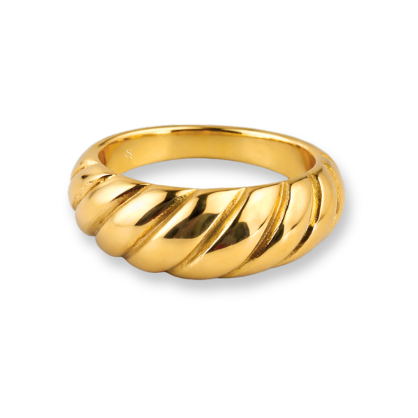 Flow Ring Guldbelagt