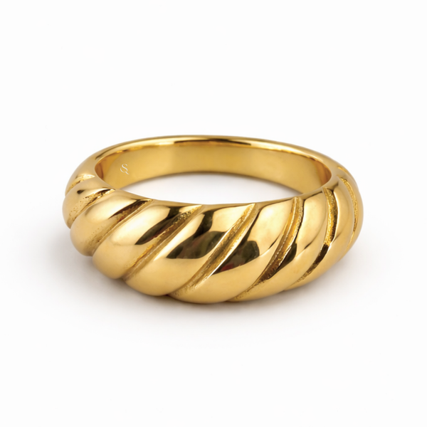 Flow Ring Guldbelagt