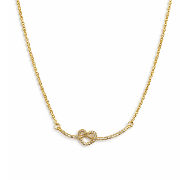 Heart Knot Halskæde Guldbelagt
