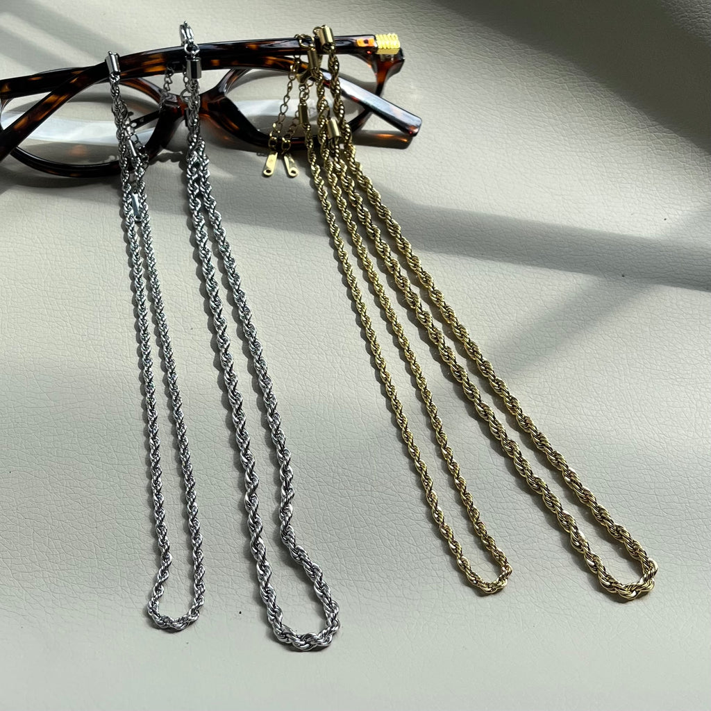 Classic Rope 4mm Halskæde Guldbelagt