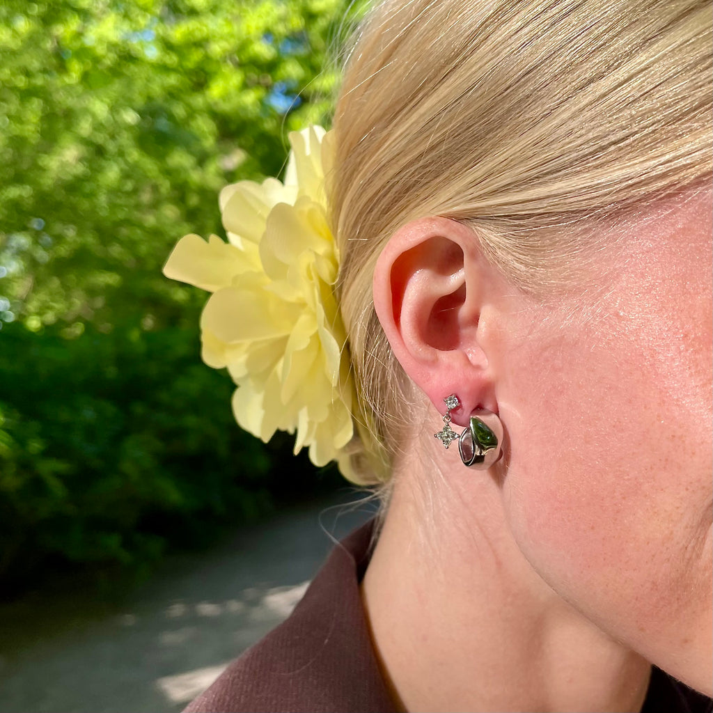 Noelle Hoops Sølvfarvet