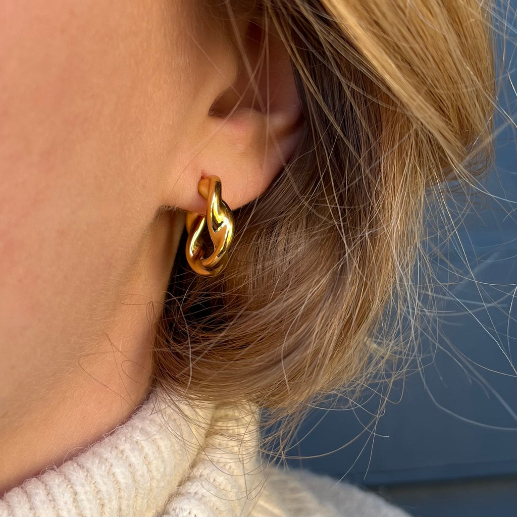 Aveline Hoops Guldbelagt