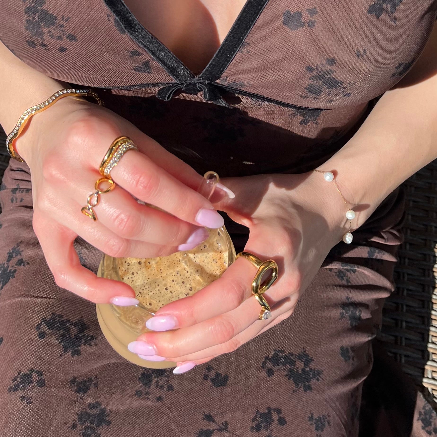 Bold Pearl Armbånd Guldbelagt