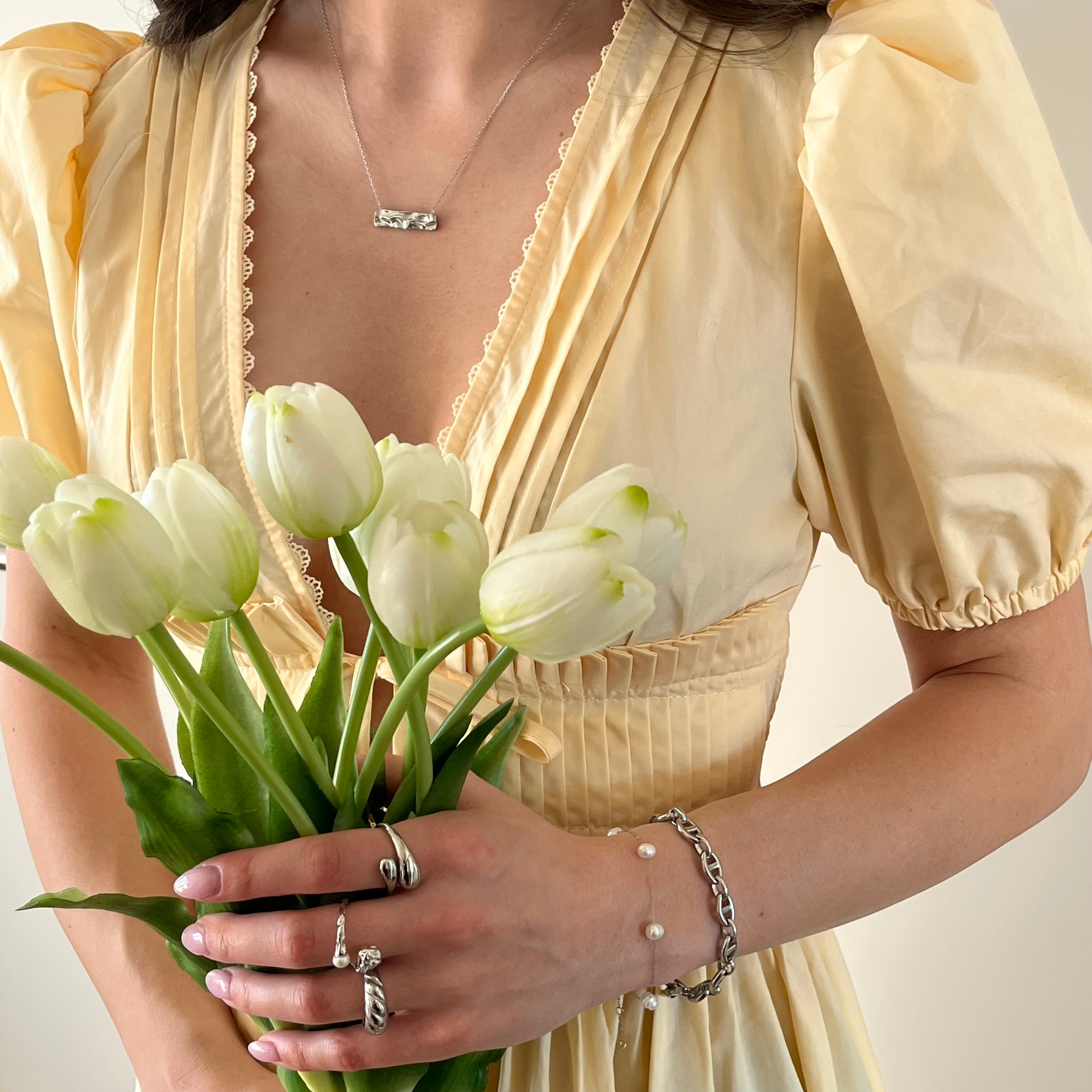 Raw Pearl Ring - Onesize Sølvfarvet