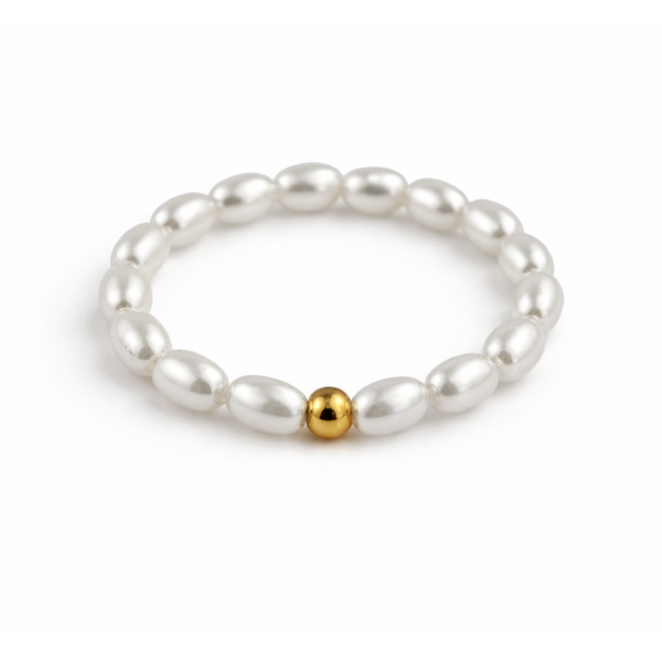 Pearl Ring Guldbelagt