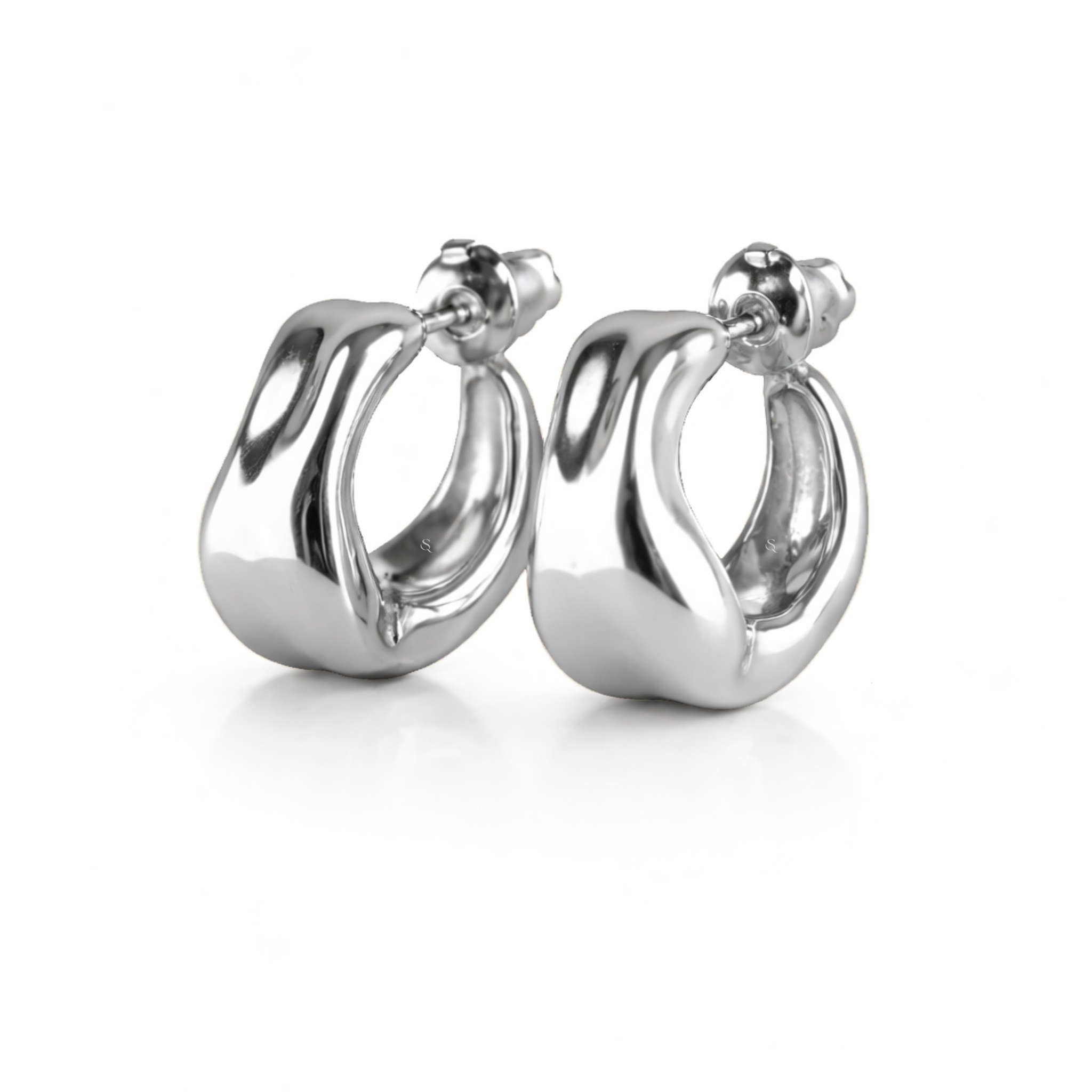 Noelle Hoops Sølvfarvet