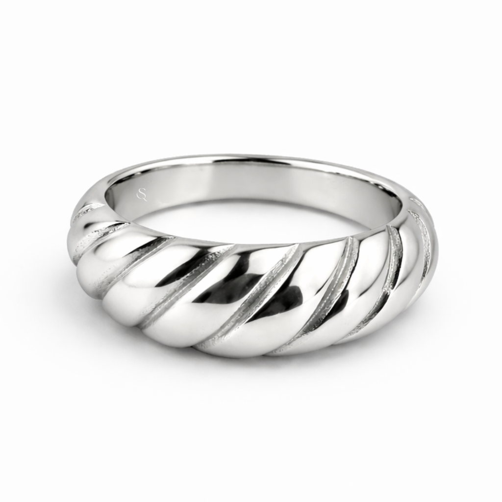 Flow Ring Sølvfarvet