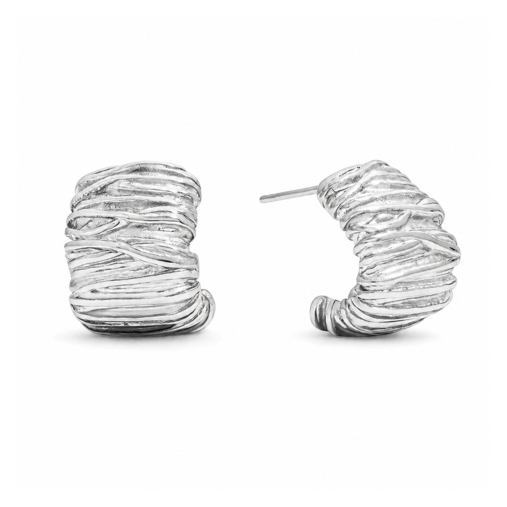 Willow Hoops Sølvfarvet